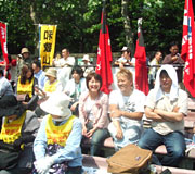 狭山裁判の抗議集会